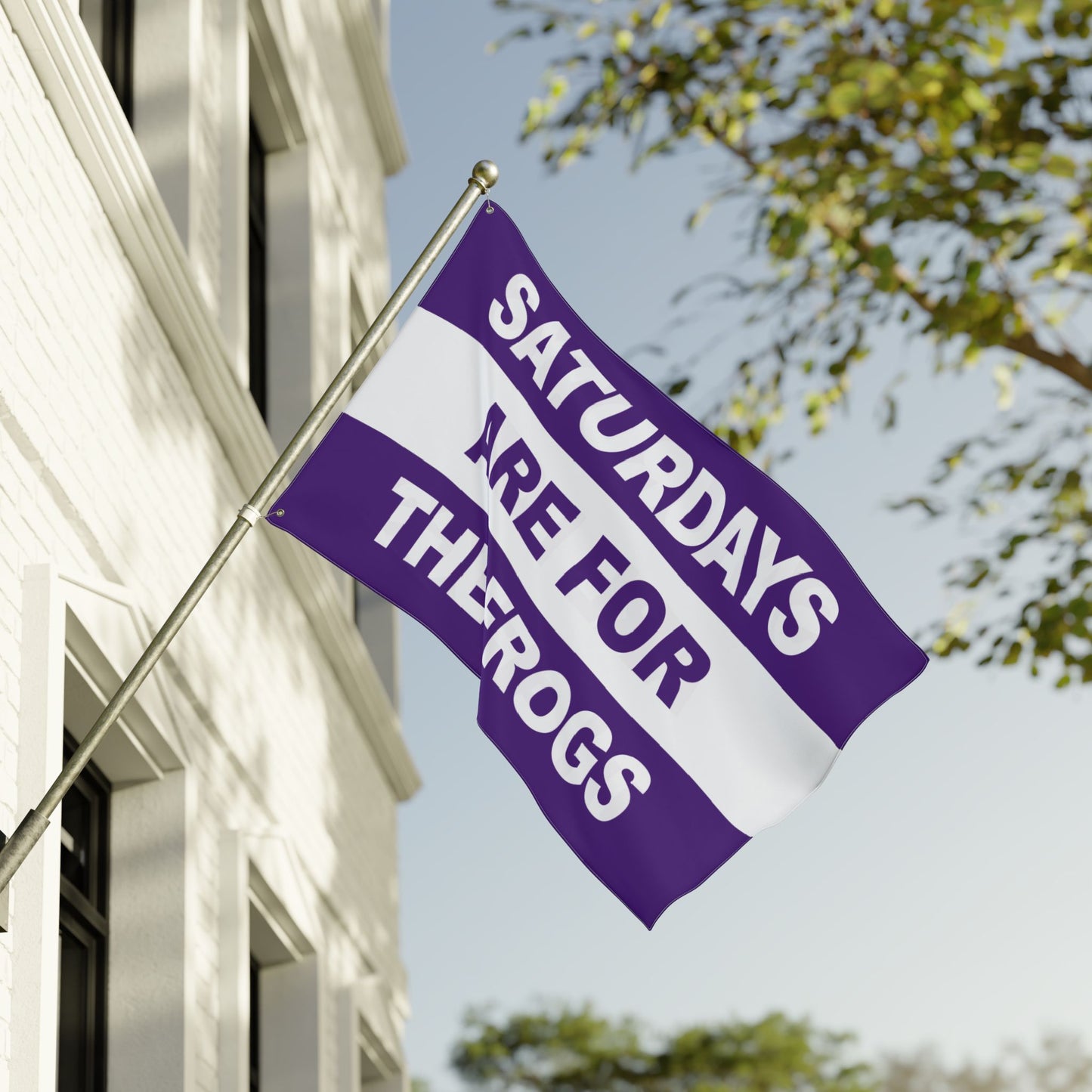 Saturdays Are For The Frogs Flag