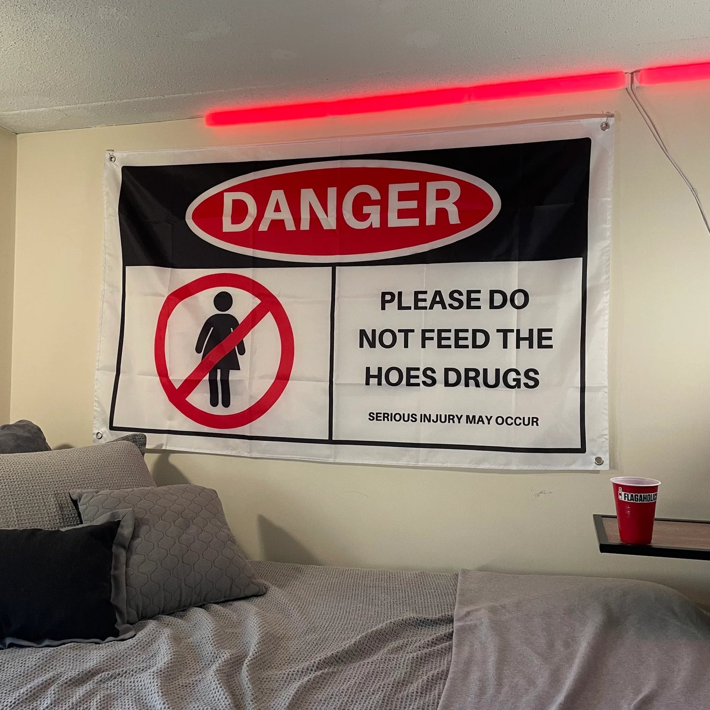 Please Do Not Feed The Hoes Drugs Flag