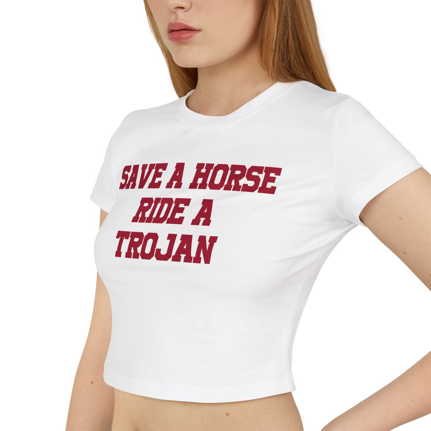 Save A Horse Ride A Trojan Women's Baby Tee