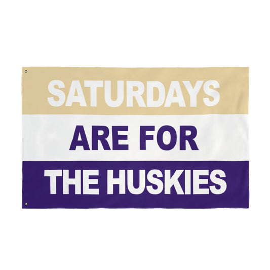 Saturdays Are For The Huskies Flag