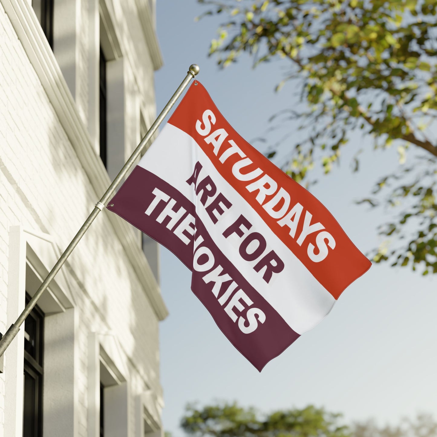 Saturdays Are For The Hokies Flag